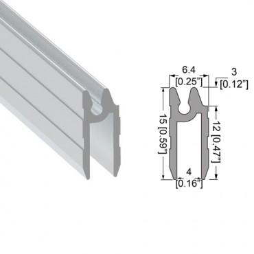 Aluminium Hybrid Extrusion for 4mm Panels (2mts)